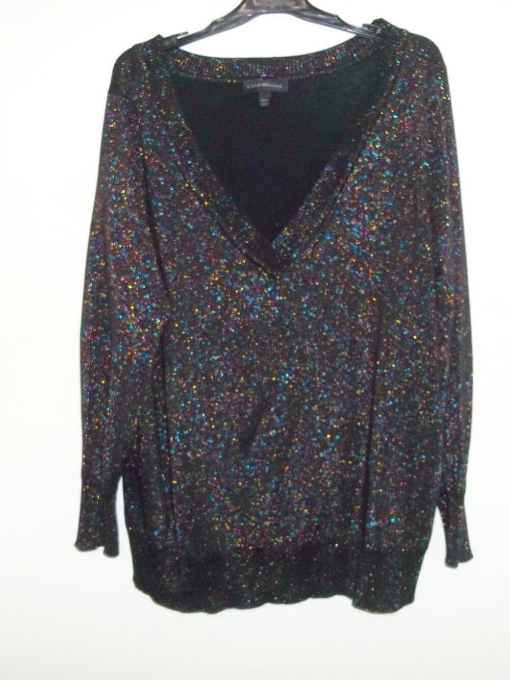 Lane Bryant 22/24 Plus Size Sweater Women Flowy Stretch Comfortable Chic Black